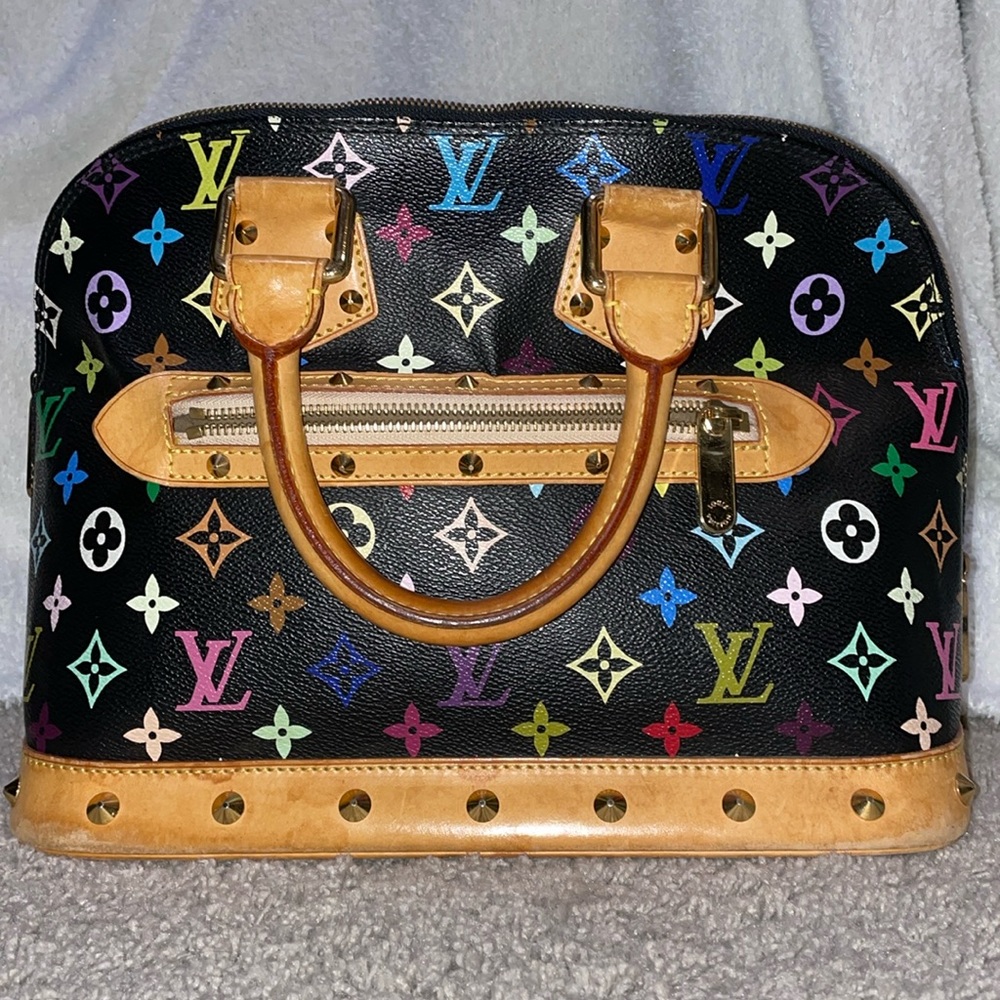 LOUIS VUITTON Monogram Multicolor Alma Black Base. Collectors item.